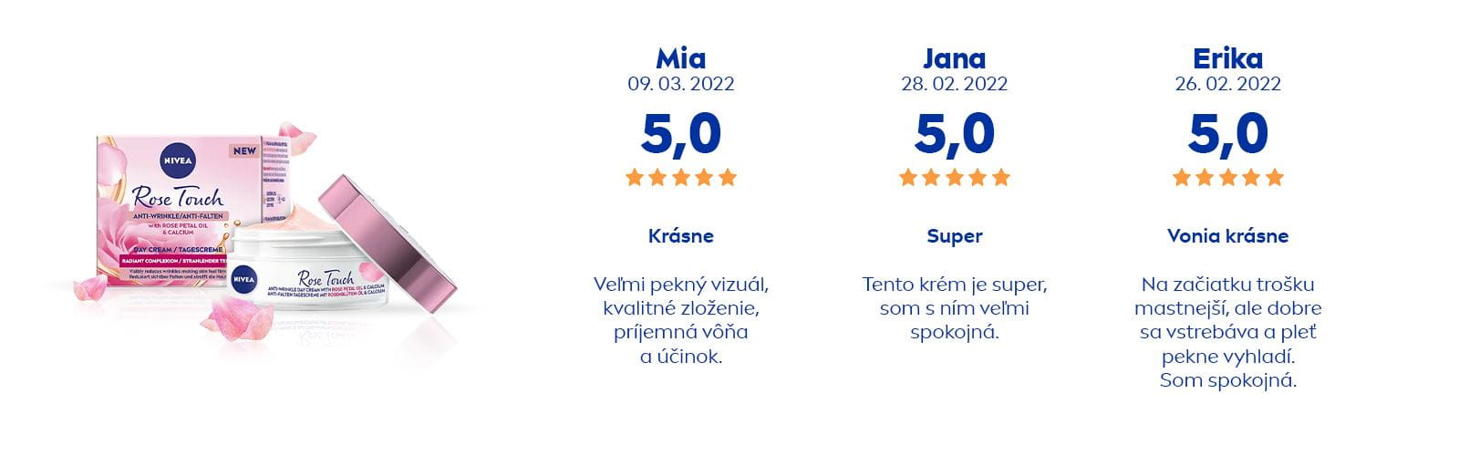 Denný krém proti vráskam Rose Touch