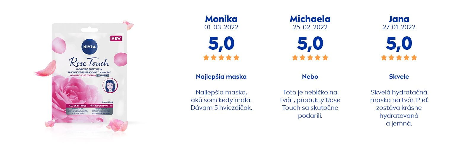 Textilná maska Rose Touch