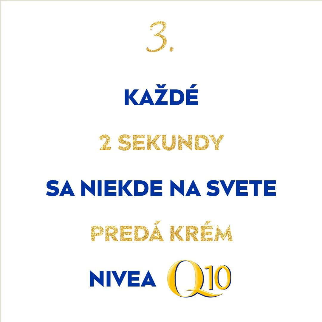 KAŽDÉ 2 SEKUNDY SA NIEKDE NA SVETE PREDÁ KRÉM NIVEA Q10