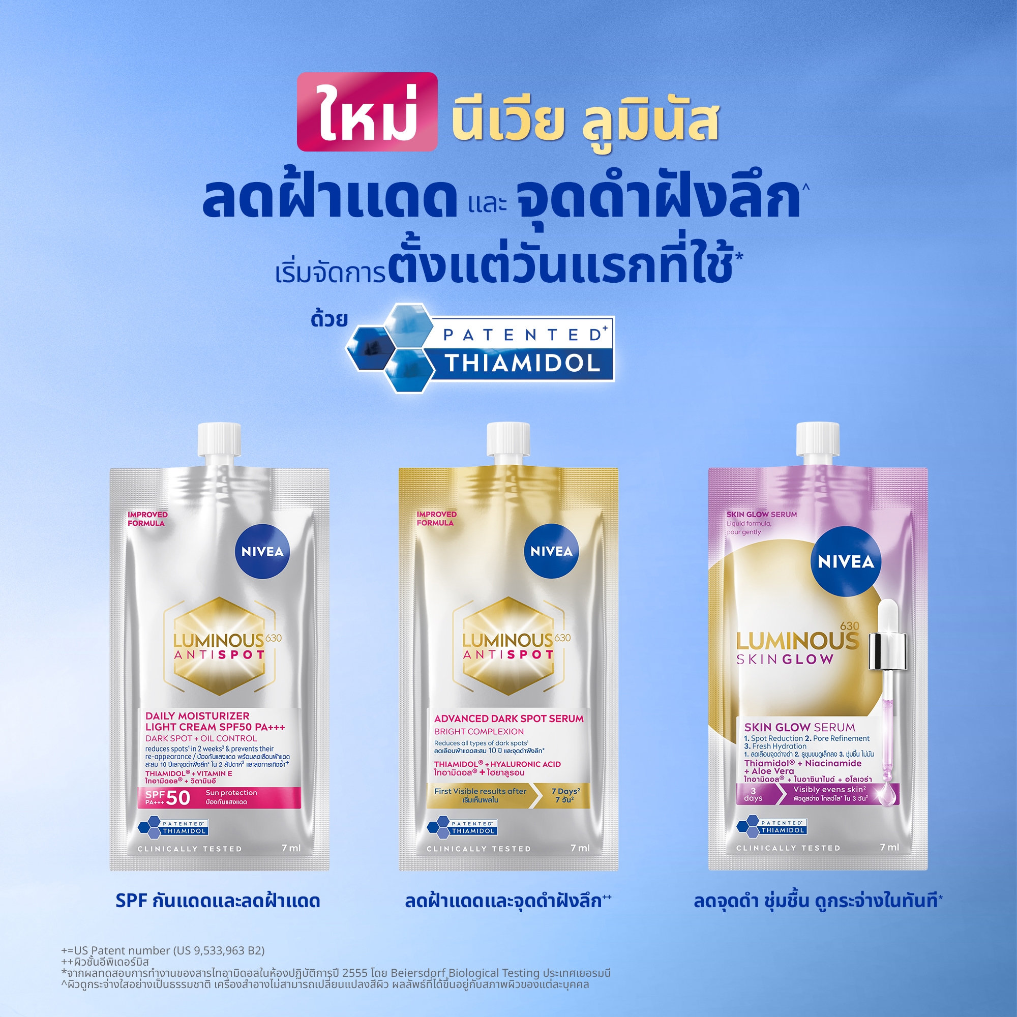 ใหม่! นีเวีย ลูมินัส เซรั่ม ลดฝ้าแดดและจุดดำฝังลึก เห็นผลจริงตั้งแต่วันแรก