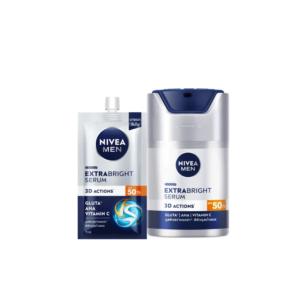 NIVEA Man Extra Bright Serum SPF 50 PA +++ (เอกซ์ตร้า ไบรท์ เซรั่ม SPF 50 )