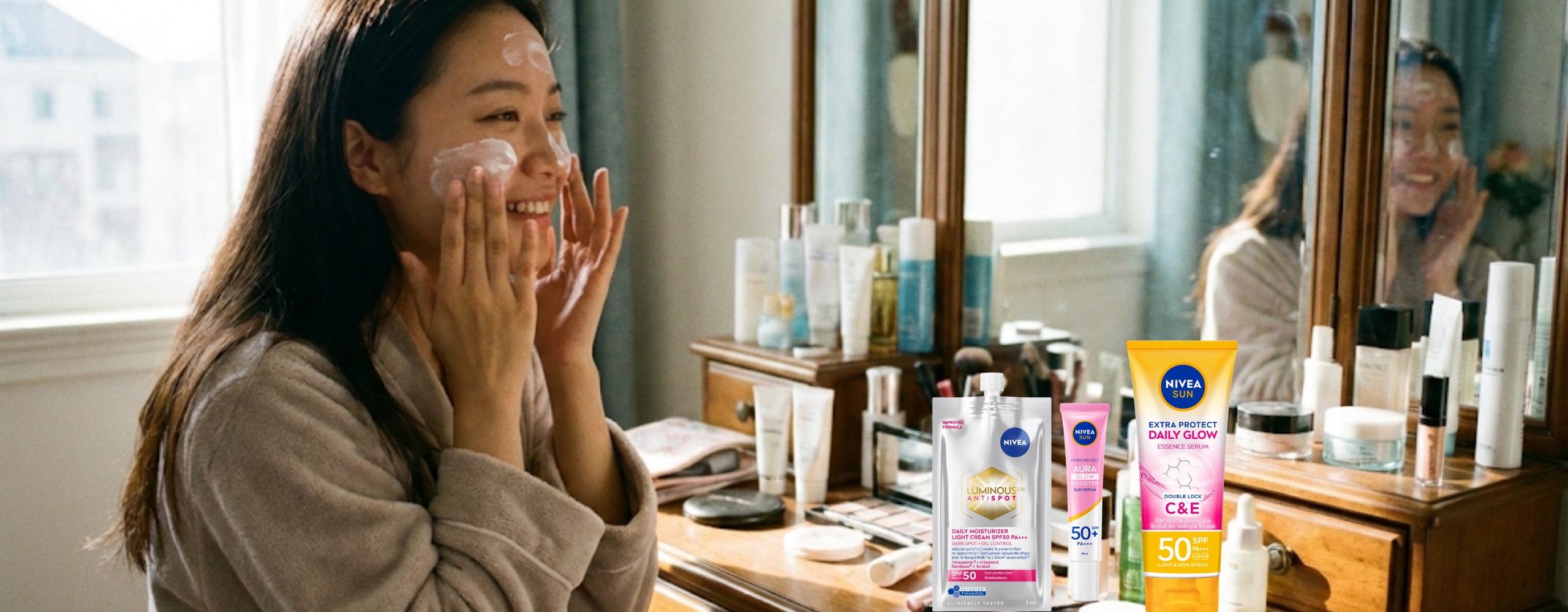 มัดรวมรีวิวครีมกันแดด 7-11 จาก NIVEA ครบทุกสี! หน้าเป๊ะ ผิวตัวปัง งบหลักสิบก็เอาอยู่