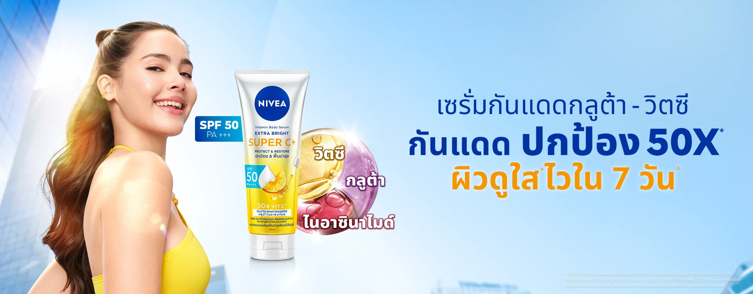 นีเวีย ซูเปอร์ ซีพลัส เซรั่มกันแดด กลูต้า-วิตซี
