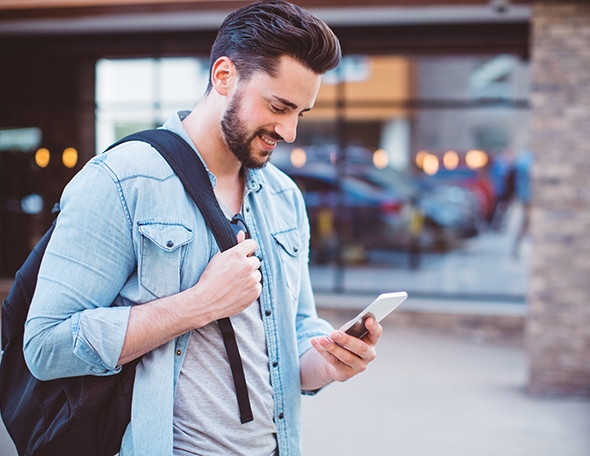 Nivea men with mobile