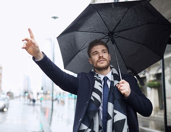 Nivea men with umbrella