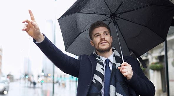 Nivea men with umbrella